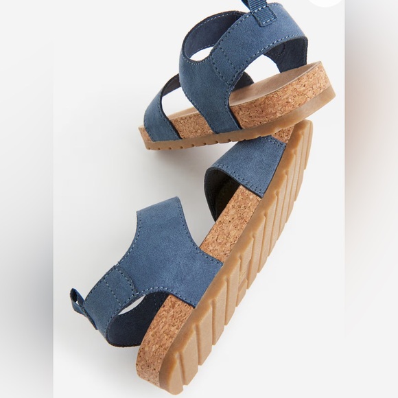 Blue Ankle Strap Sandals NWOT - Picture 3 of 4